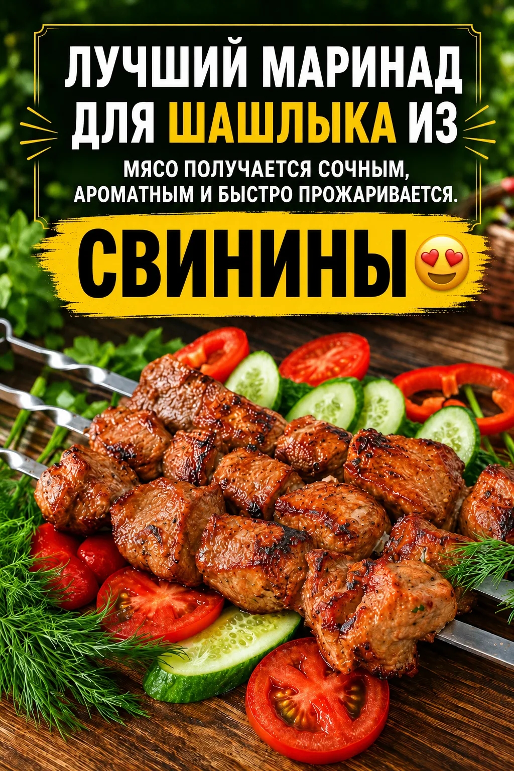РЕЦЕПТ ШАШЛЫКА ИЗ СВИНИНЫ. ЛУЧШИЙ МАРИНАД ДЛЯ ШАШЛЫКА