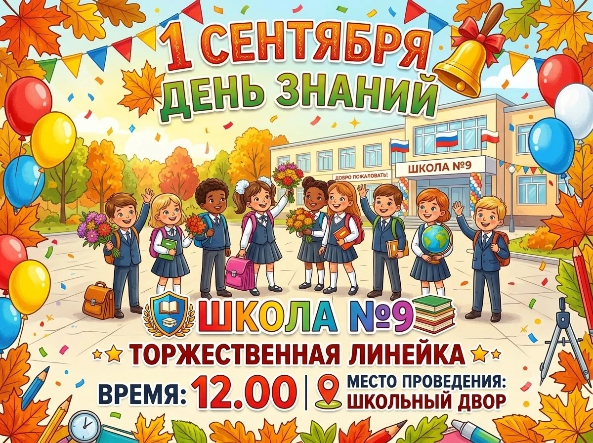 🎉 С Днем знаний! Приглашаем на праздничную линейку!