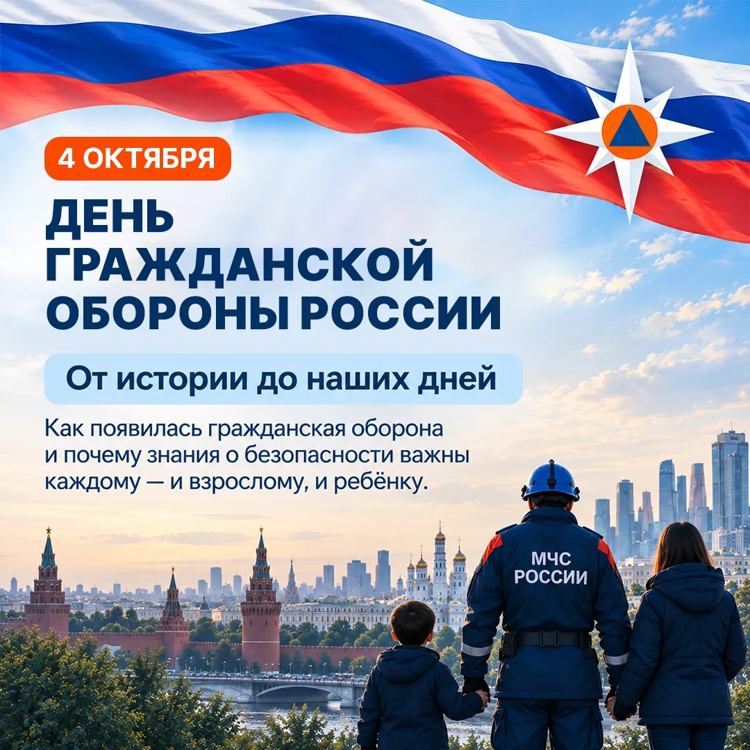🛡 4 октября — День гражданской обороны МЧС России