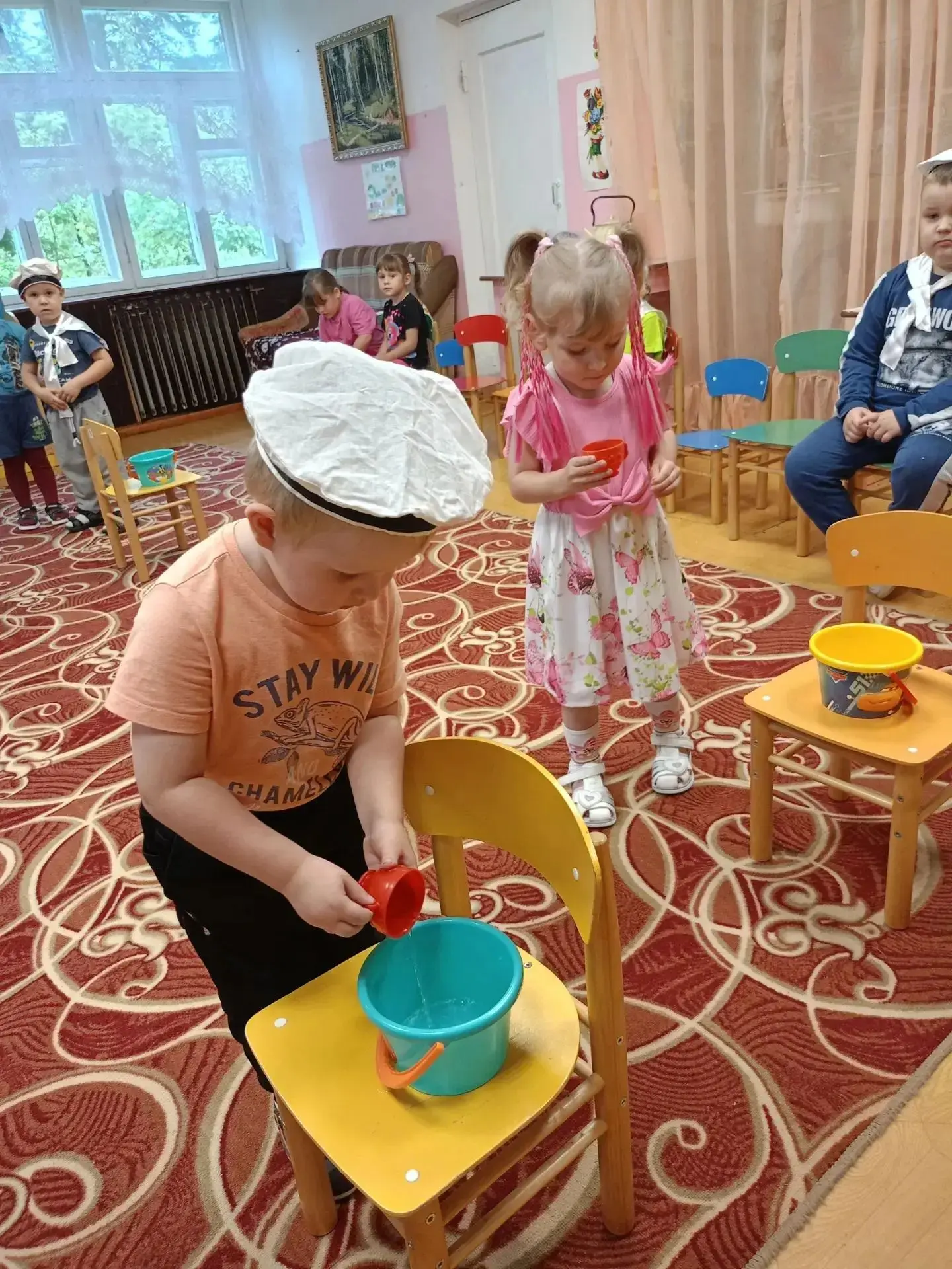 В Акишинском детском саду прошло мероприятие, приуроченное к празднованию Дня Военно-морского флота.
