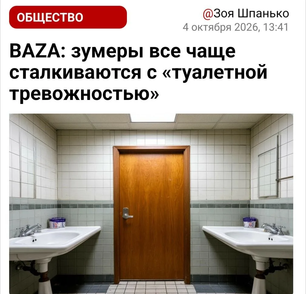 Российские зумеры столкнулись с «туалетной тревожностью»