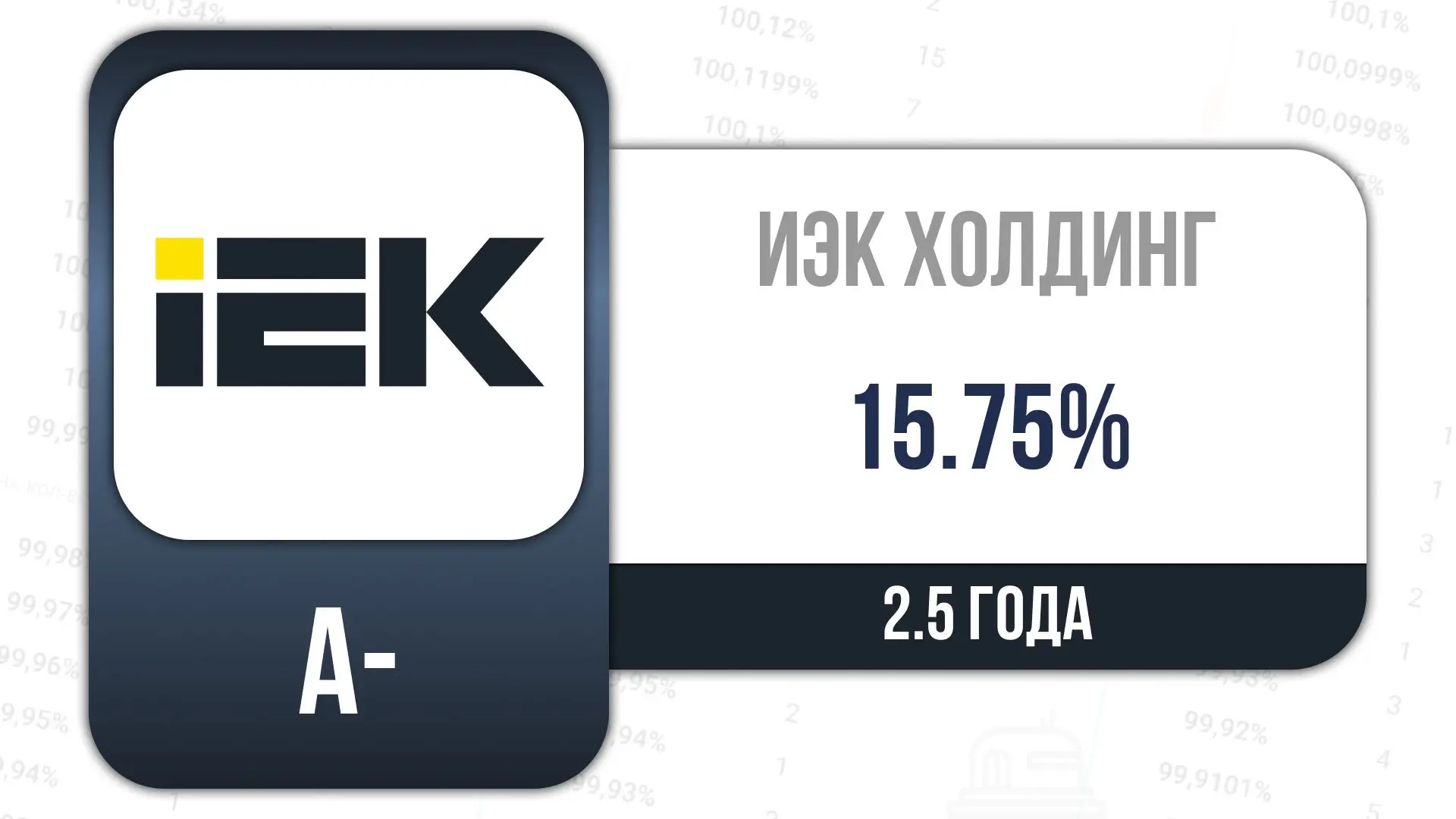 📎Сегодня стартует размещение:

ИЭКХолд-001P-05

ISIN RU000A10FGE6