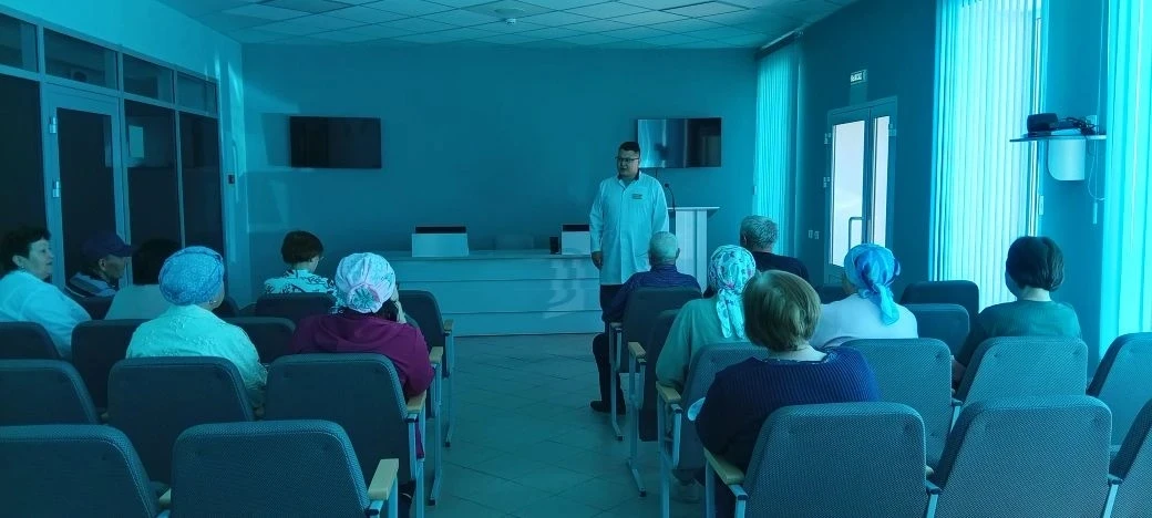 Участковый врач-терапевт Эрбол Бопоев провел сегодня занятие по  артериальной гипертензии в рамках Ш