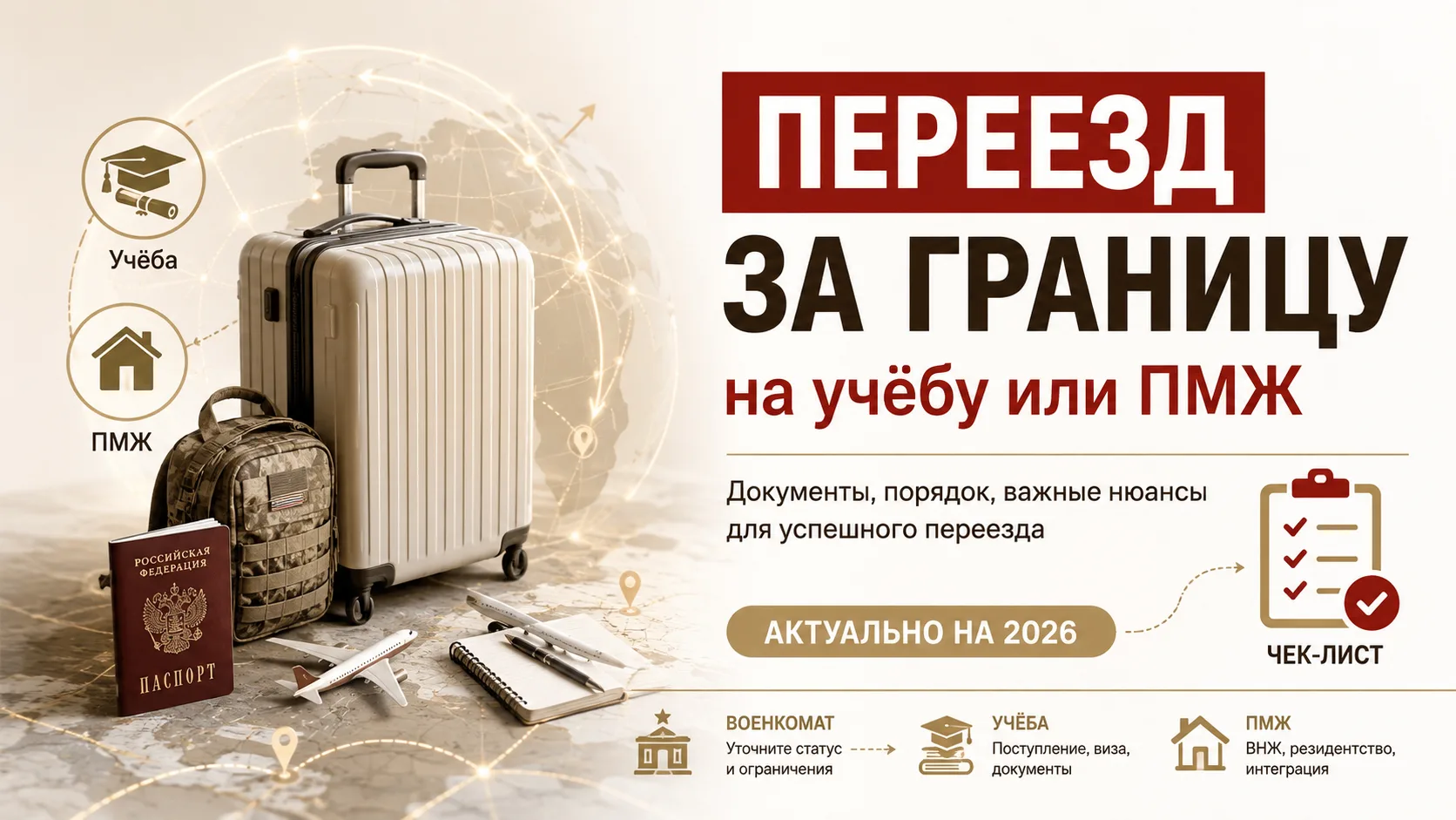 Переезд на учебу или постоянное место жительства (ПМЖ) в другую страну — сложный логист...