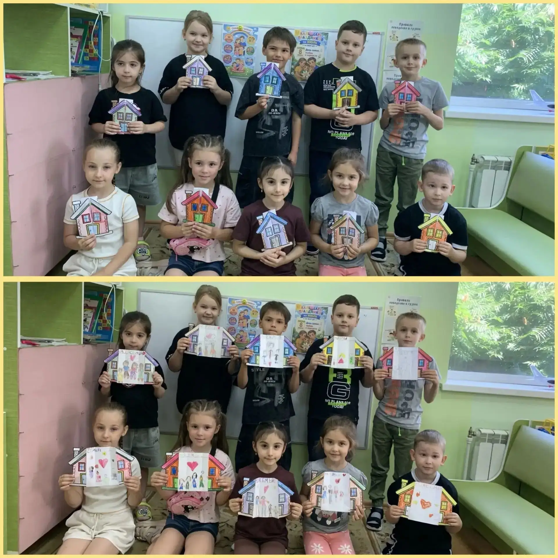 Ребята подготовительной группы  № 8 к празднику "День семьи, любви и верности"💐 ,  при...