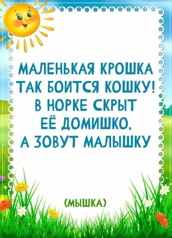Мы подготовили восемь карточек с загадками   В них мы спрятали животных и птиц, которых можно встрет