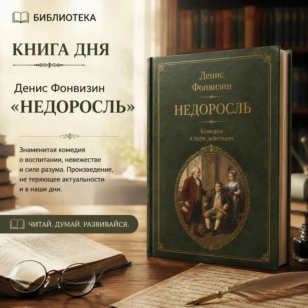 Юбилейная дата: «Недоросль» Д. И. Фонвизина — 245 лет!