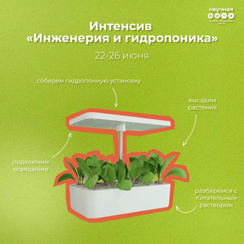 Создаем научный проект за 5 дней! 

Уже через 3 дня стартует у нас неделя «Инженерия и гидропоника»
