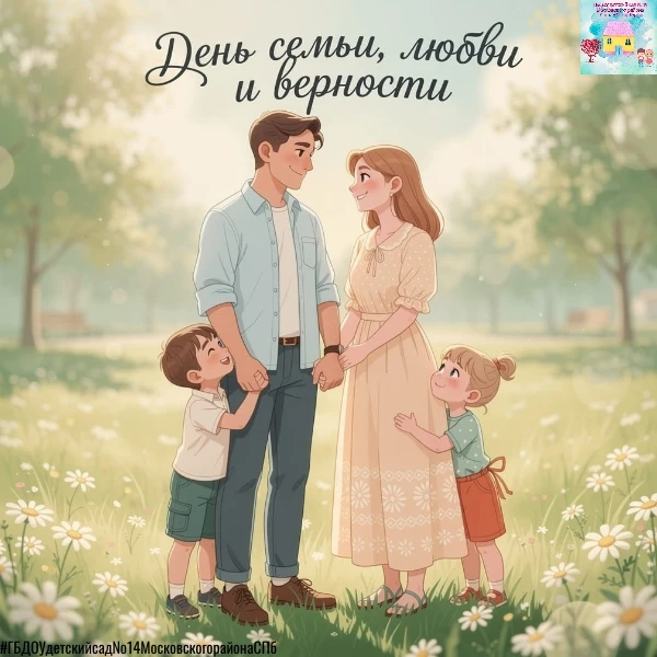 Сегодня в нашем детском саду мы отмечаем День семьи, любви и верности. 🌼