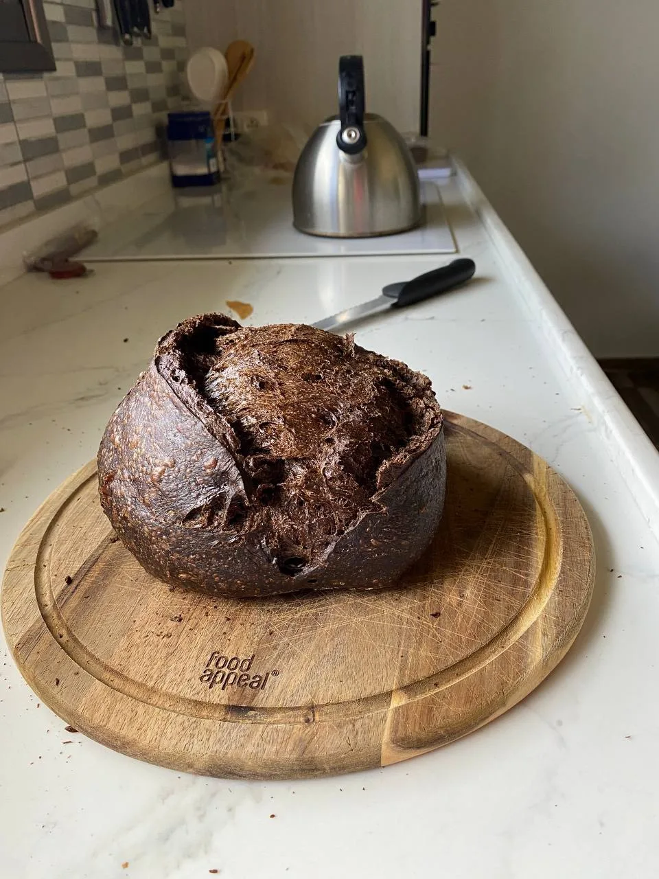 Пшеничный на закваске Черный бархат ученицы Элен!