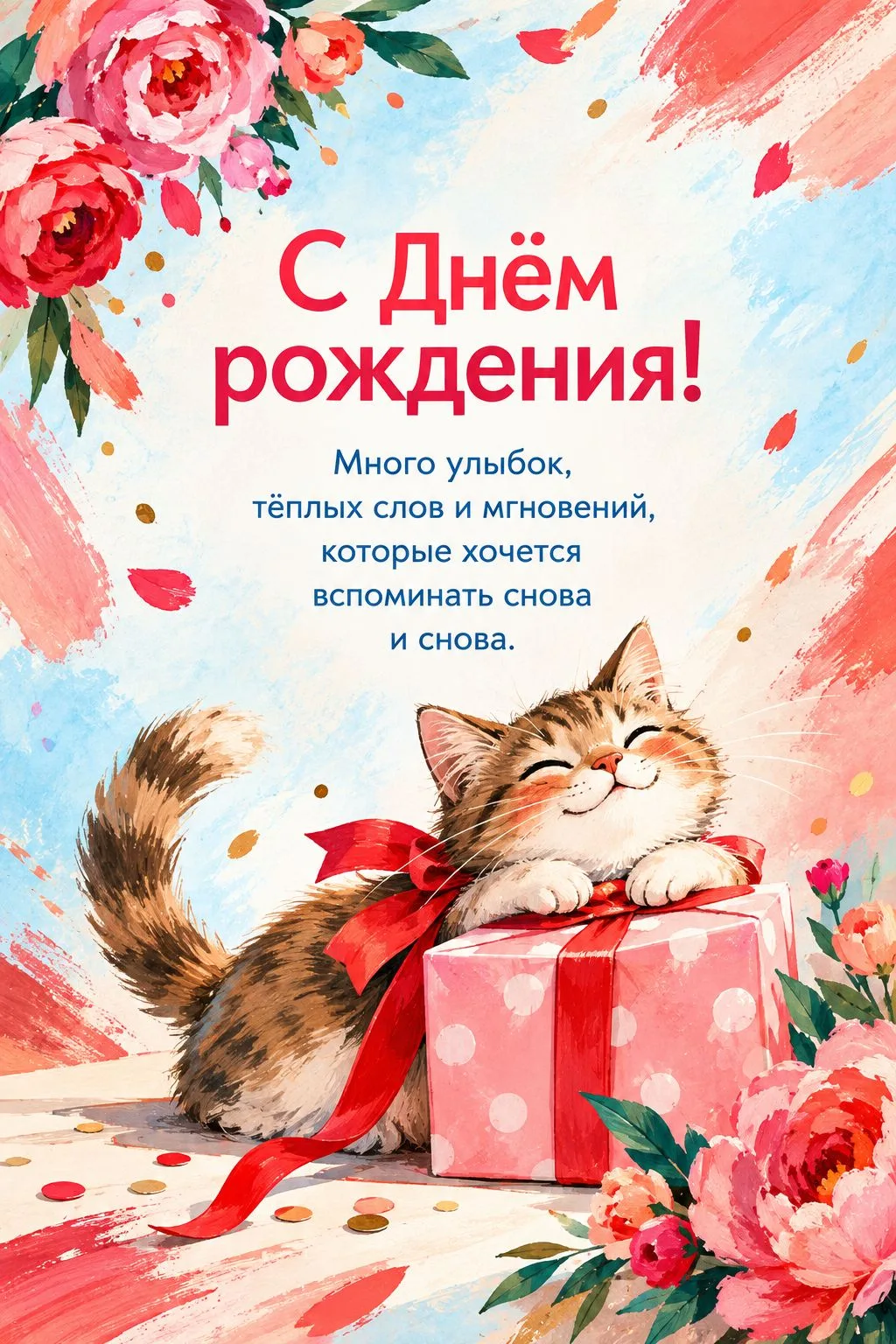 🔥 Красивые картинки и открытки женщине с Днем рождения с пожеланиями.