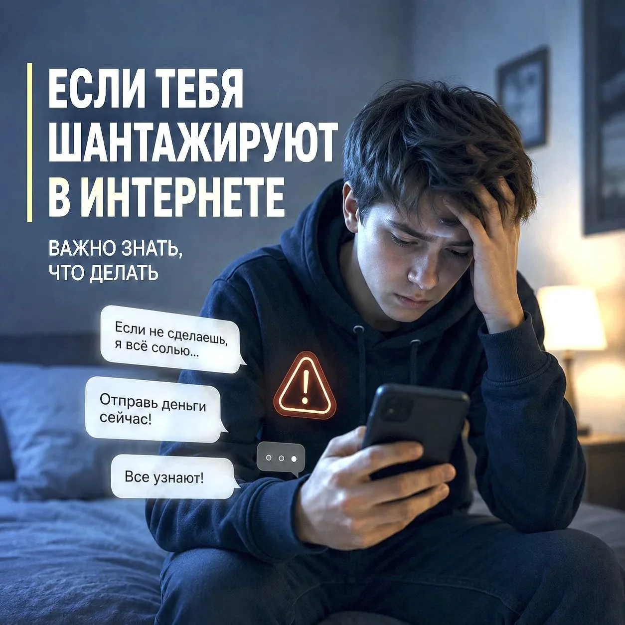 ⚠️ Если тебя шантажируют в интернете – не молчи

Каждый из нас проводит в интернете много времени. Н