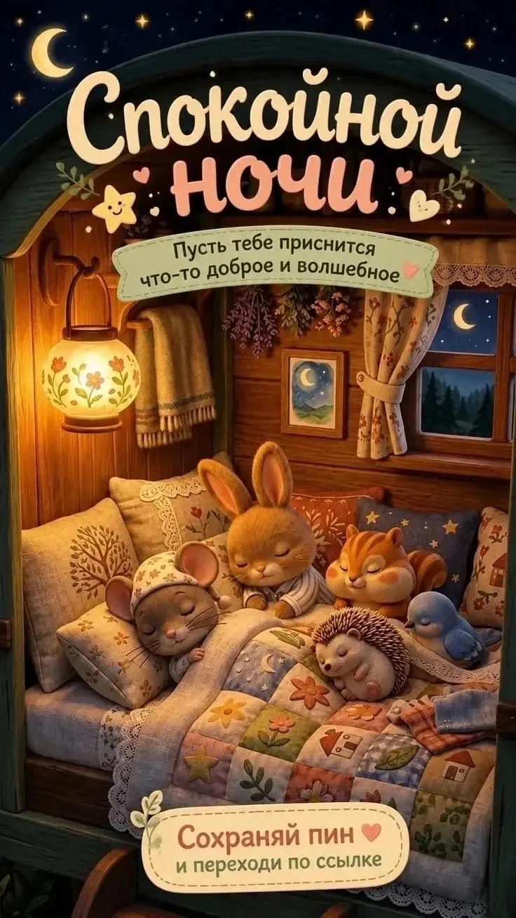 Доброй ночи! Чудесных сновидений! До завтра! ✨🌙

👉Лучшие Открытки в MAX 
😇 Подписаться