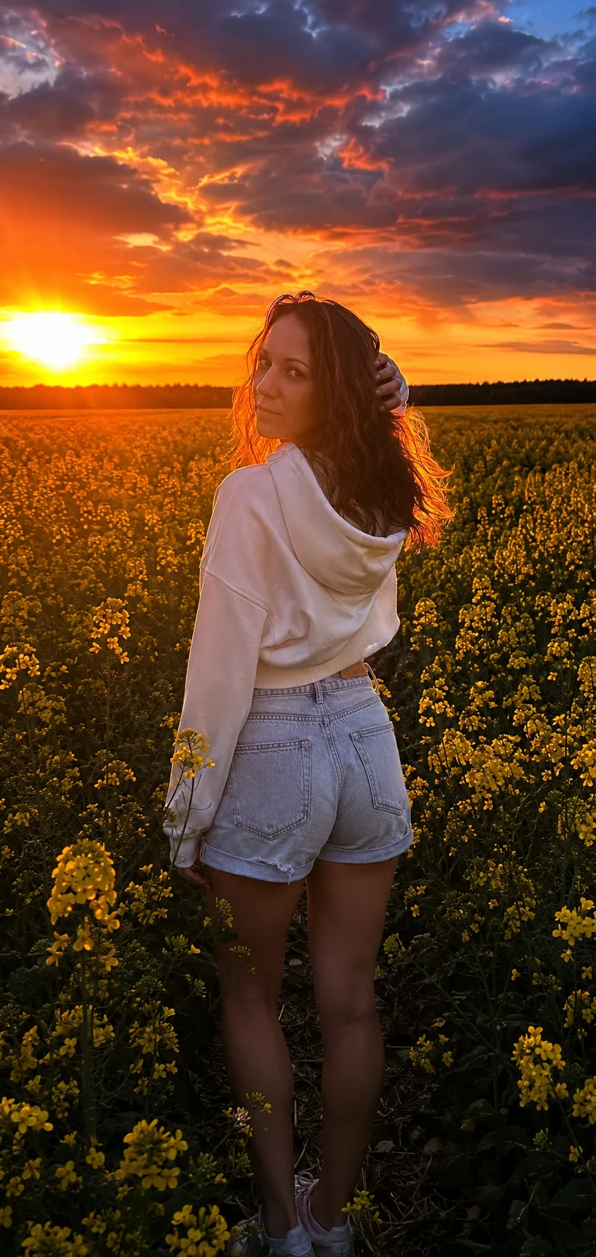 Красивое фото на закате хочет каждая девочка: