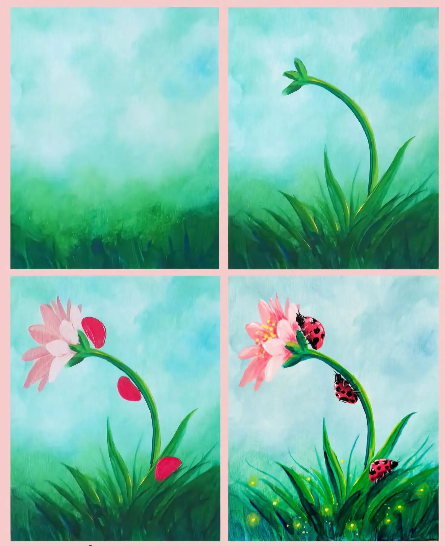 #рисование
Пошаговый рисунок. Цветок и божьи коровки 🐞

РИС