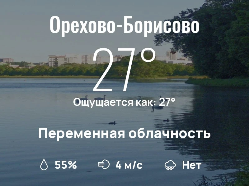 Что с погодой в Орехово-Борисово?