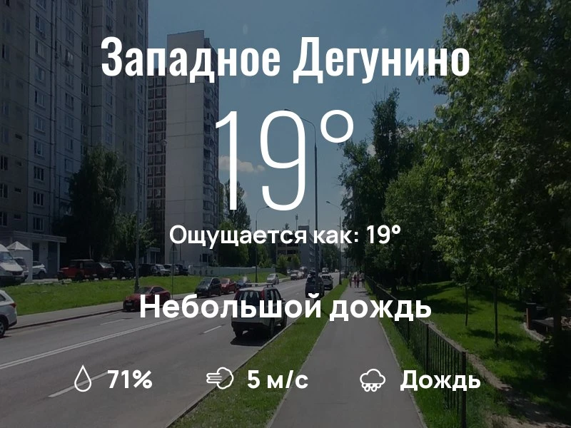 Что с погодой в Западном Дегунино?