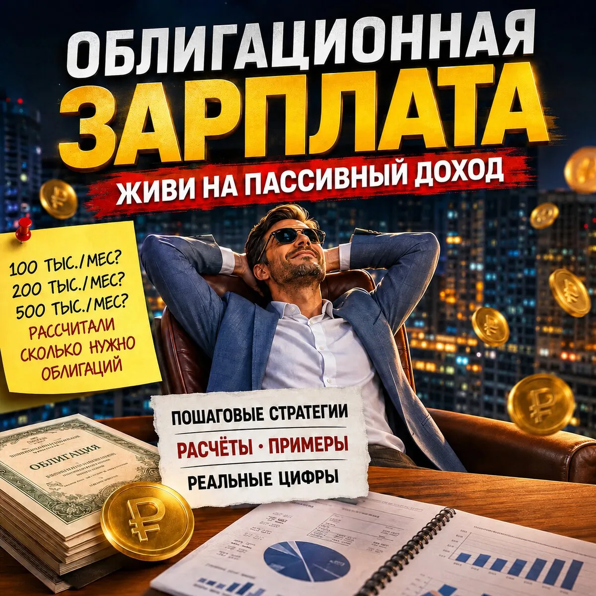 Cколько нужно облигаций, чтобы получать 100 т. в месяц
