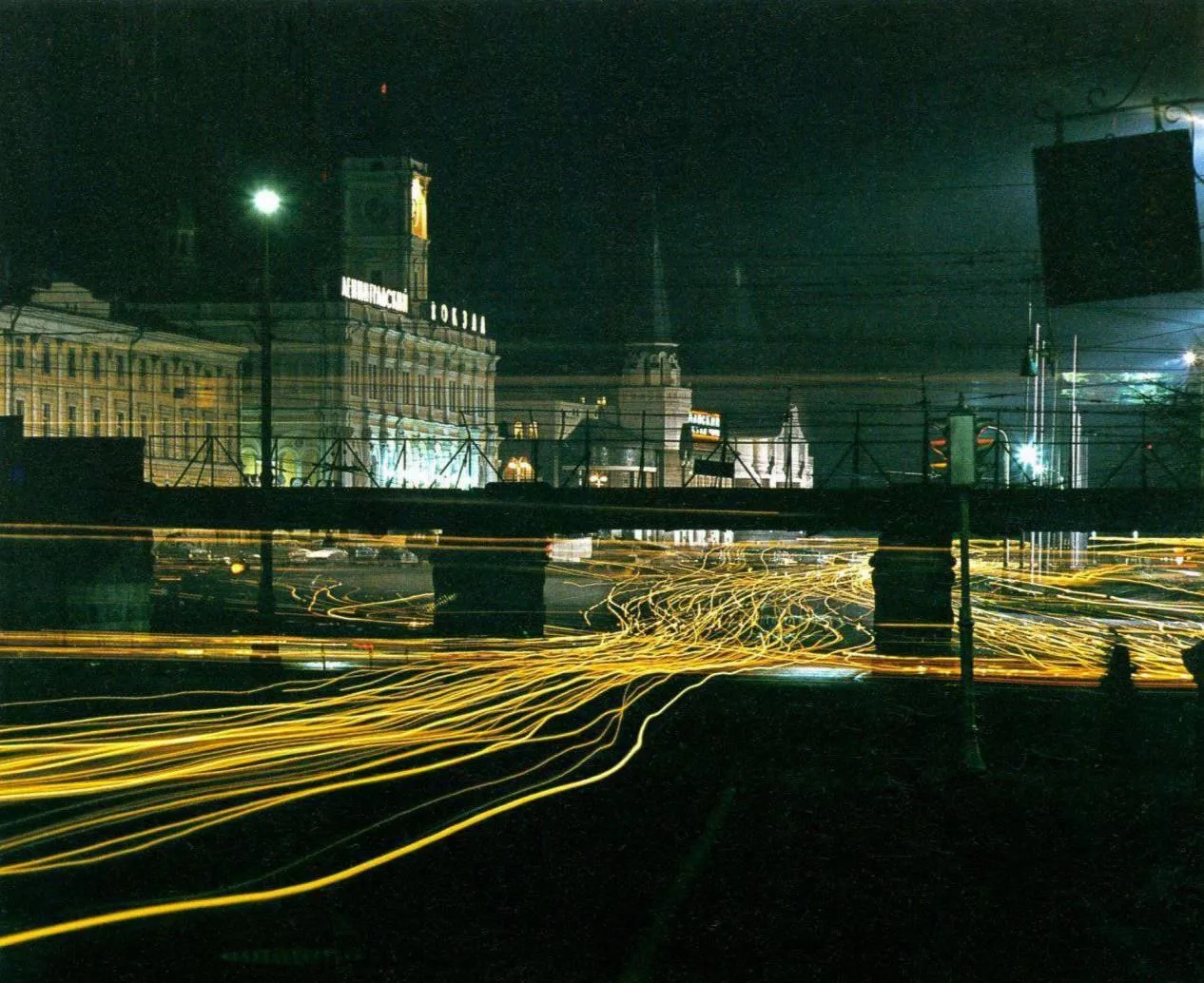 Вечернее движение наКомсомольской площади, 1970 год.