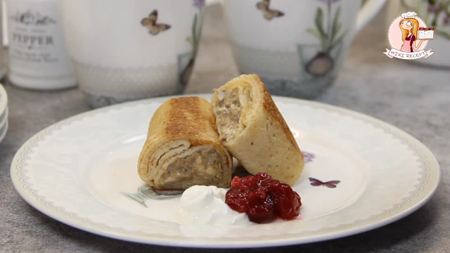 Блинчики с начинкой из куриной печени