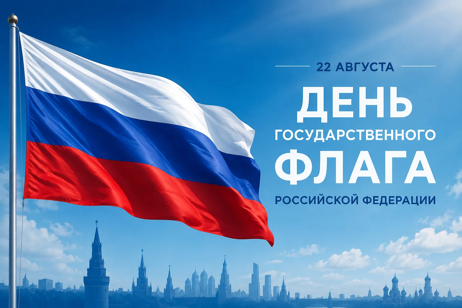 22 августа вся страна празднует День Государственного флага Российской Федерации.