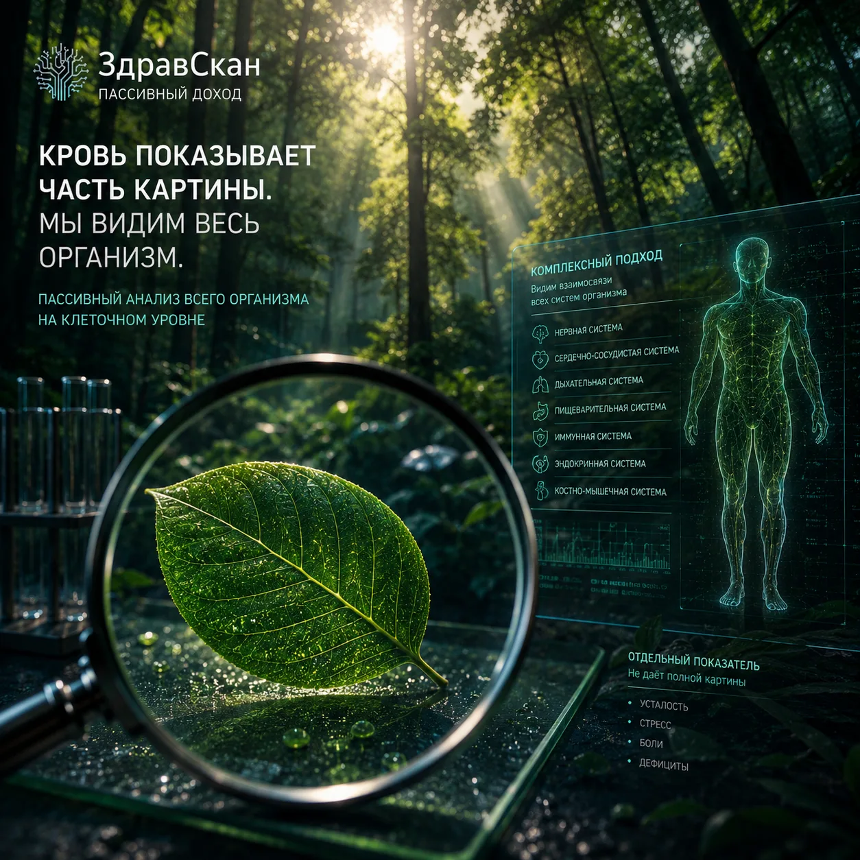 Анализы крови и ЗдравСкан — это не конкуренты. Они просто смотрят на организм по-разному