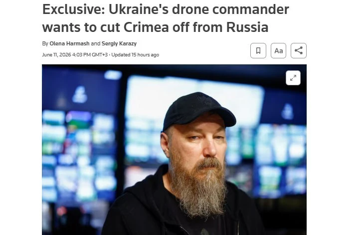 ❗️Командующий украинскими БПЛА Мадьяр планирует изолировать Крым — Reuters

Моя цель — полностью изо