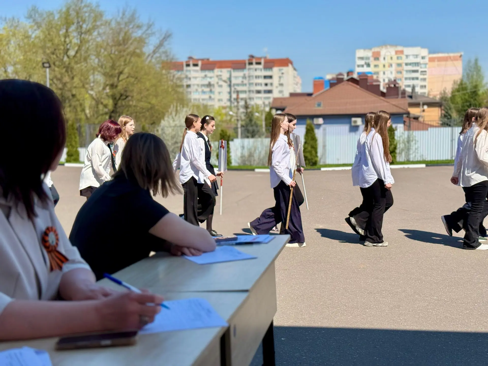 6 мая в Центре образования состоялся конкурс «Смотр строя и песни», посвященный 81-й годовщине Побед