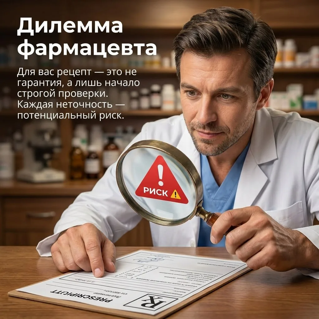 👩‍⚕️ «Я же от врача…» 

Вот одна из самых неприятных аптечных ситуаций.

У покупателя есть рецепт, 