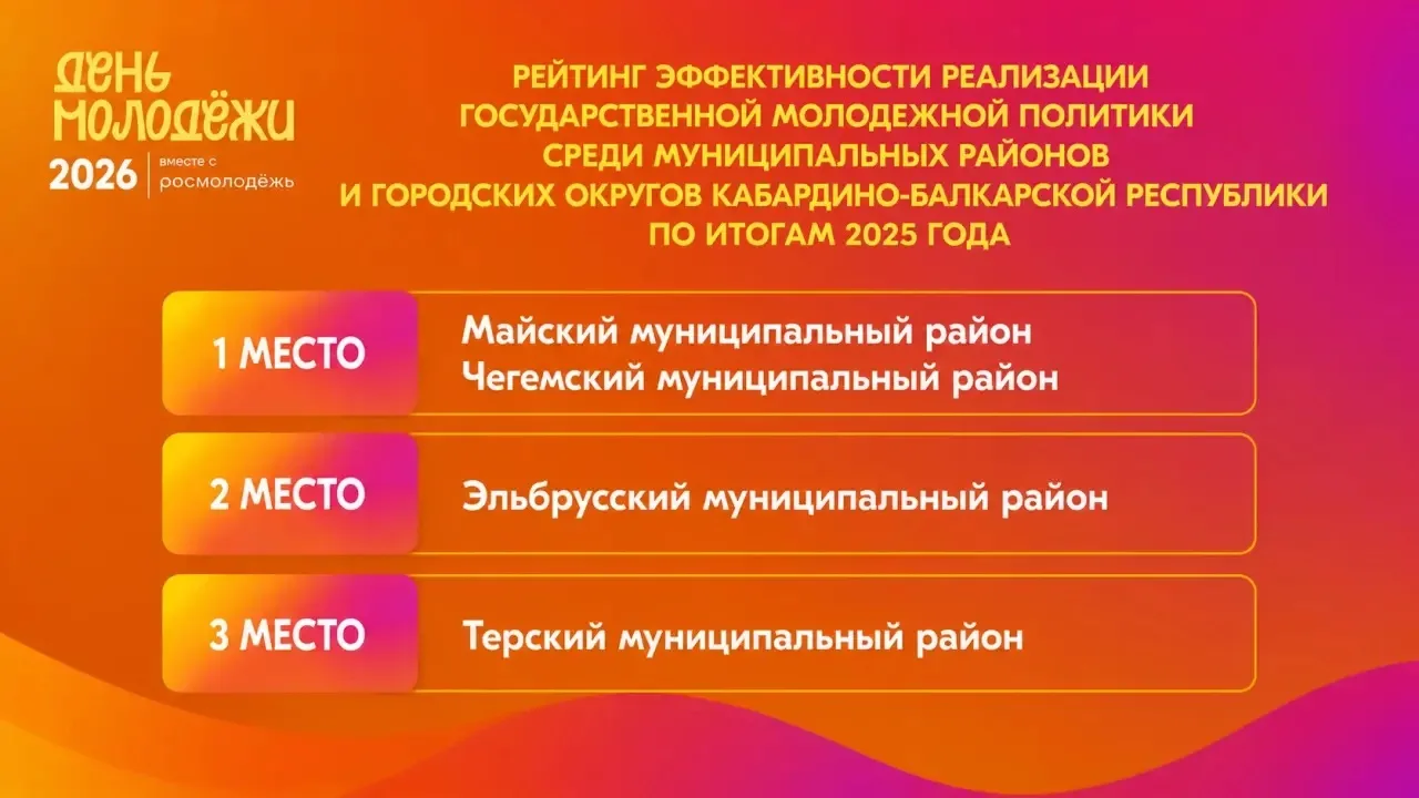Подведены итоги рейтинга эффективности реализации молодежной политики среди муниципальн...