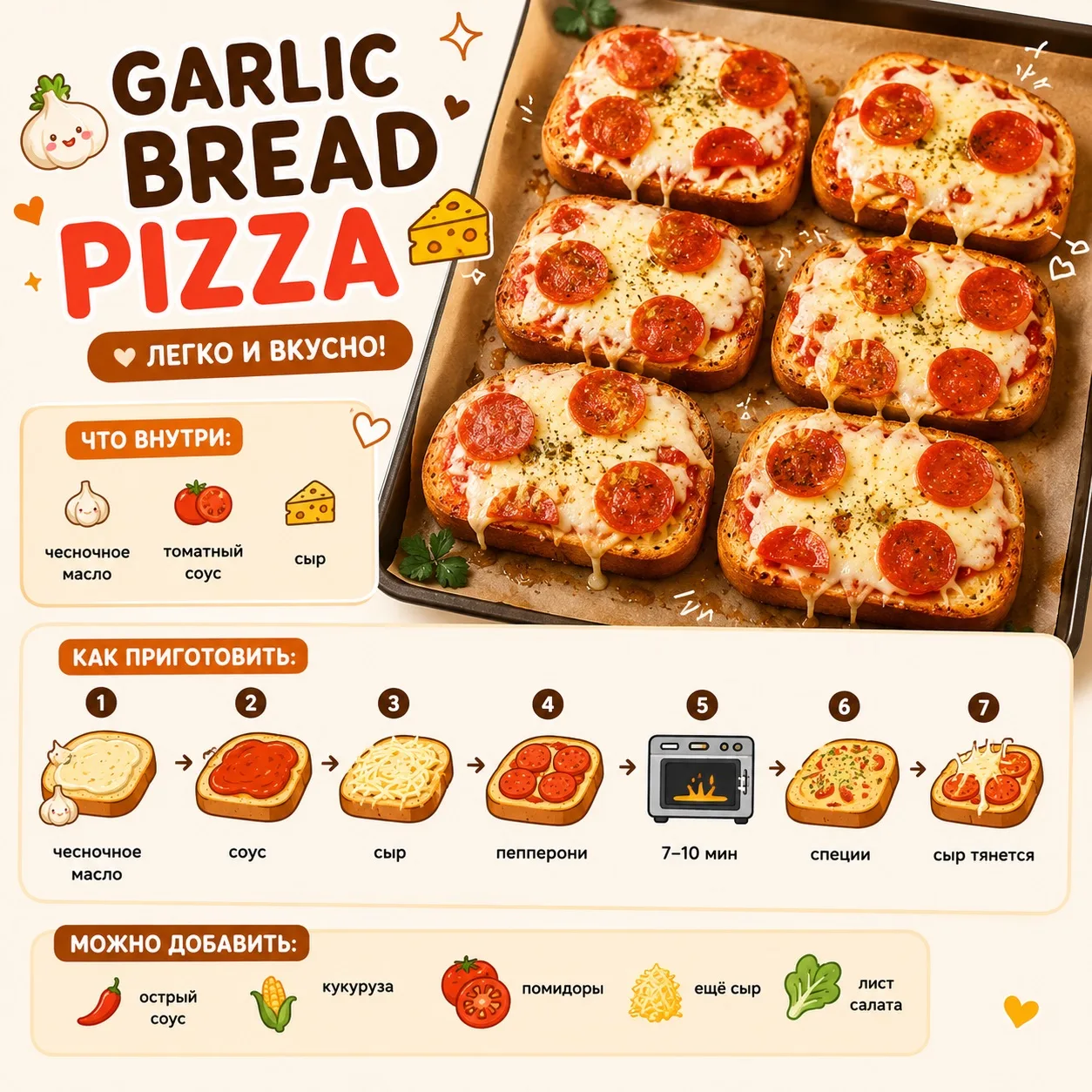 GARLIC BREAD PIZZA ✨
