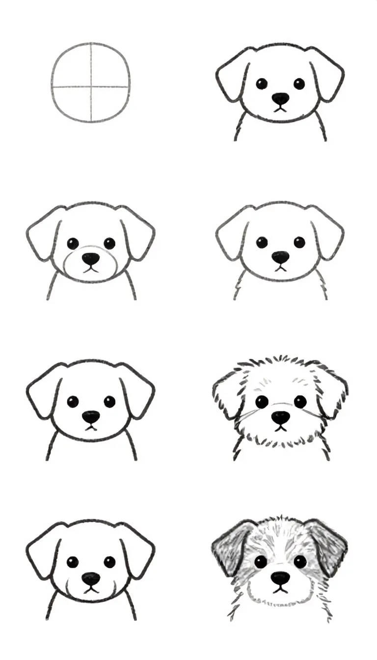 Рисуем щенка