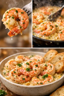 КРЕВЕТКИ В ЧЕСНОЧНО-СЛИВОЧНОМ СОУСЕ — МОРСКАЯ РОСКОШЬ ЗА 10 МИНУТ! 🍤🧄
ЗОЛОТИСТЫЕ КРЕВЕТКИ, АРОМАТ 
