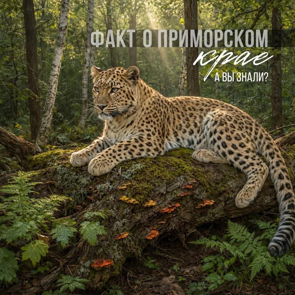 🐆Дальневосточный леопард — самое редкое и грациозное сокровище Приморья
 
 Приморский край хранит у
