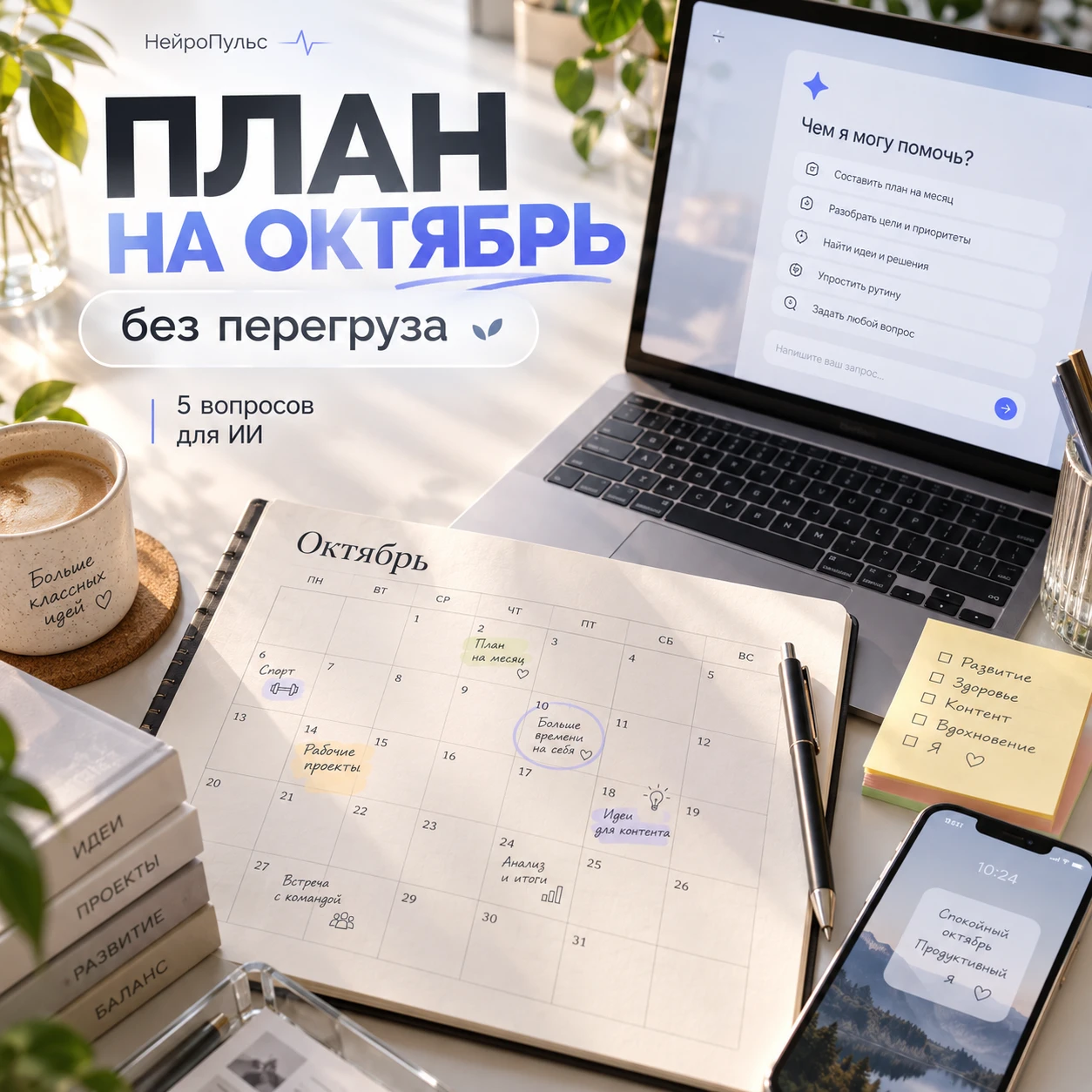 НЕ ПЛАНИРУЙТЕ ОКТЯБРЬ, ПОКА НЕ ЗАДАДИТЕ ИИ ЭТИ 5 ВОПРОСОВ