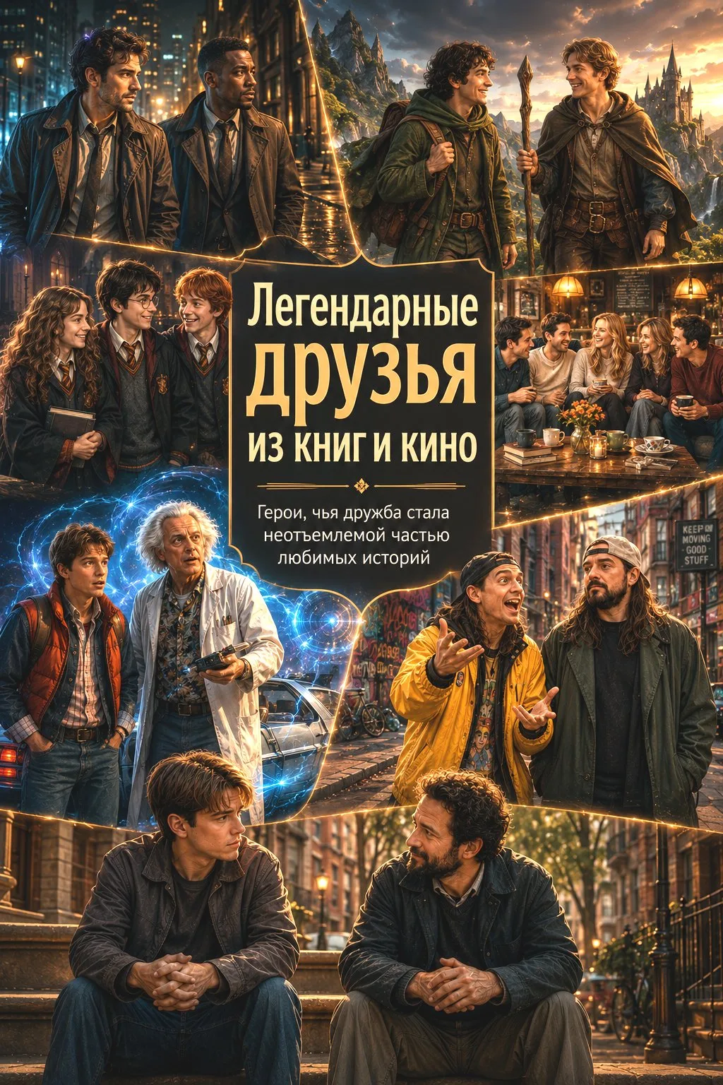 В Международный день дружбы в наших карточках вспоминаем героев, чьи отношения стали неотъемлемой ча