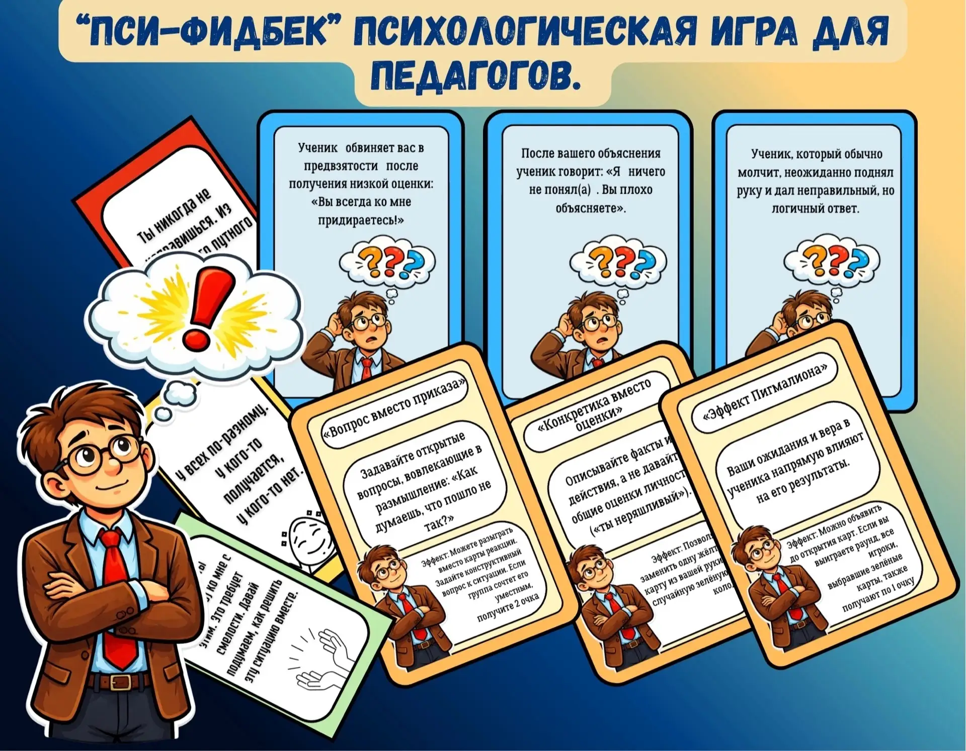 «Пси-фидбек» психологическая игра для педагогов
на обретение навыков эффективной обратной связи: как