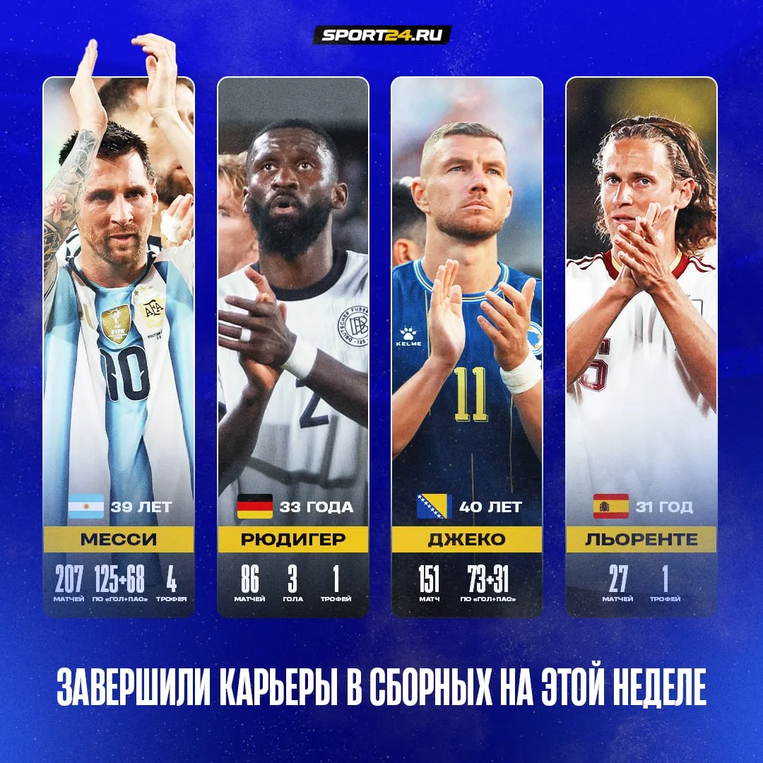 Четыре футболиста за одну неделю попрощались со сборными 👋