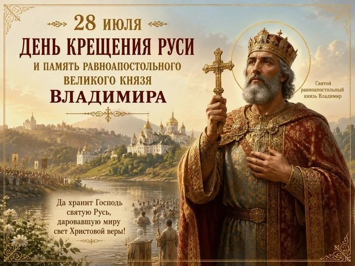 Казак без веры — не казак! Братья-казаки и сестры-казачки, с Днем Крещения Руси!
28 июля мы вспомина