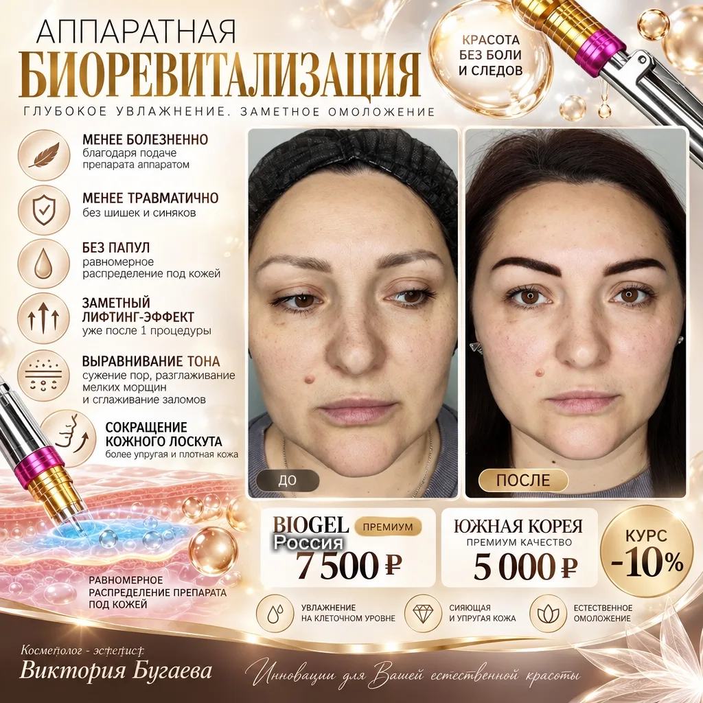 АППАРАТНАЯ БИОРЕВИТАЛИЗАЦИЯ: почему это эффективнее и комфортнее? 🤔
