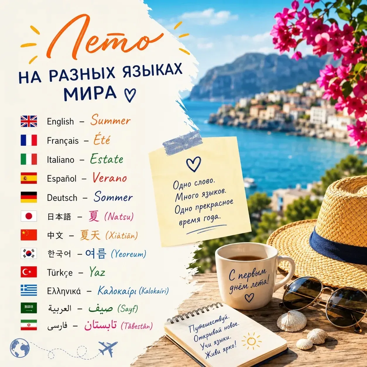 А как звучит слово «лето» на разных языках мира?