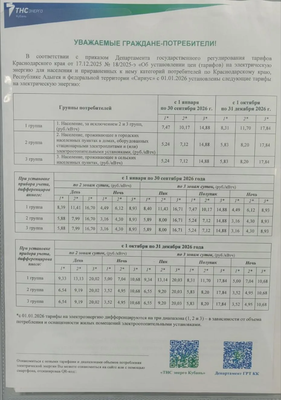 Обратите внимание, что у нас повысится стоимость электроэнергии с 1 октября!