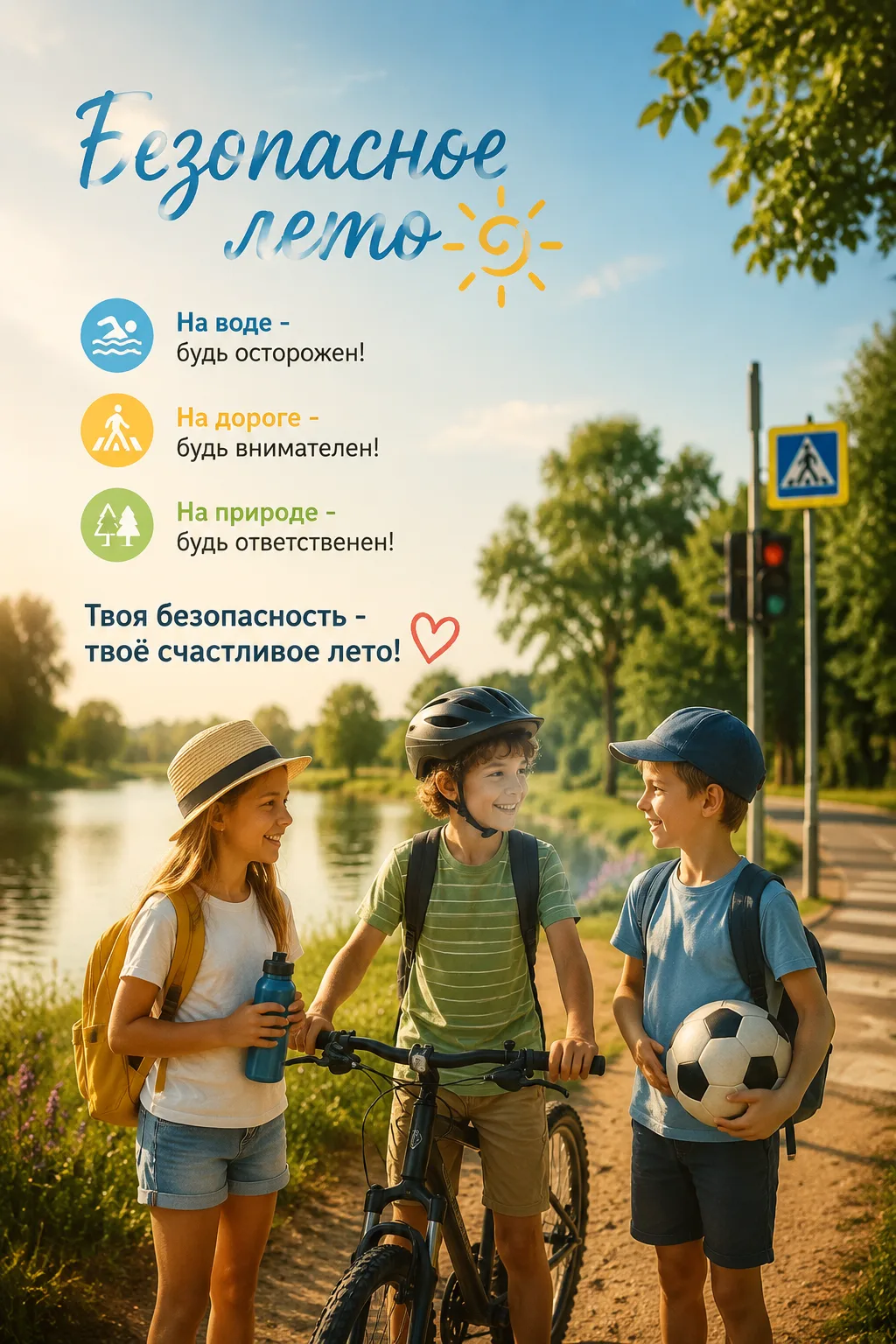 🌞 Лето - это время веселья и приключений, но не забывайте о безопасности! Вот несколько важных напо