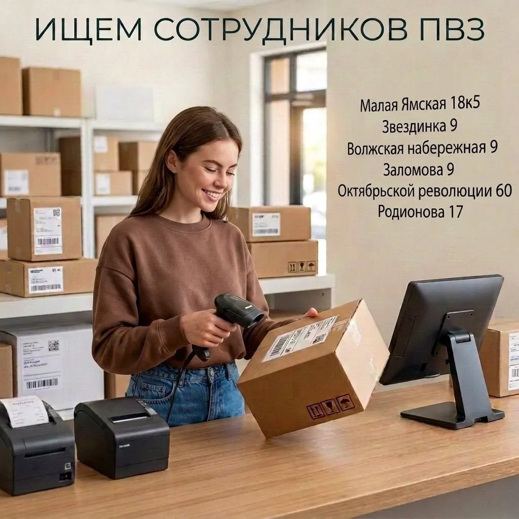 Требуется оператор ПВЗ от 17 лет, можно на половину дня, можно на выходные дни. Также п...