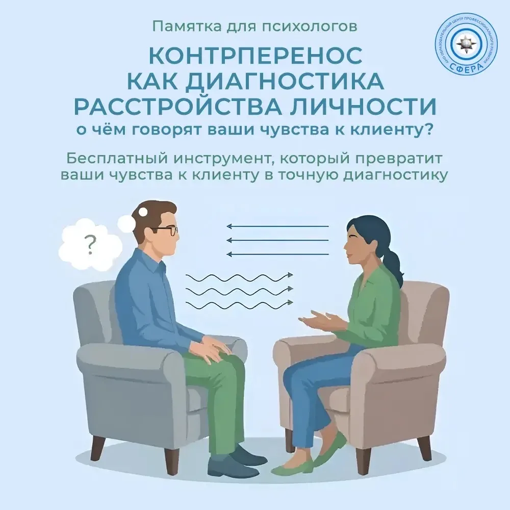 Памятка для психологов «Контрперенос как диагностика расстройства личности у клиента: о...