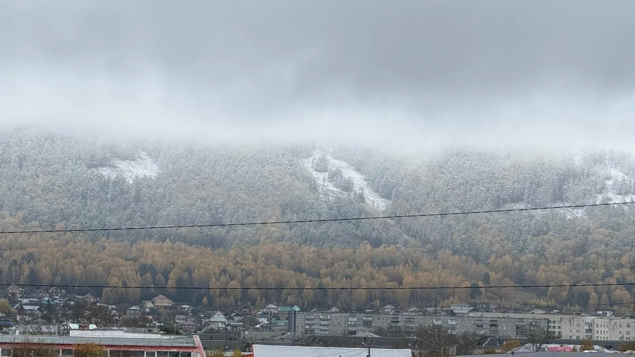 🌨 Первый снег уже в Миассе! Крупные хлопья кружат над городом, а лёгкий снежный налёт ...