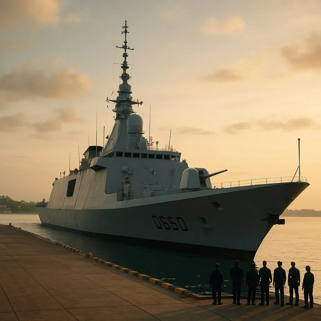 ⚓️ Французский фрегат завершил заход в порт Мормугао (Мормугао — крупный порт в штате Г...