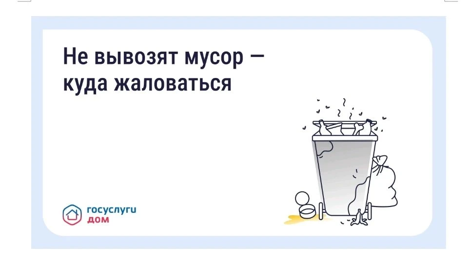 🤔 Что делать, если вовремя не вывозят мусор? Восстановите порядок с помощью телефона и «Госуслуги Д