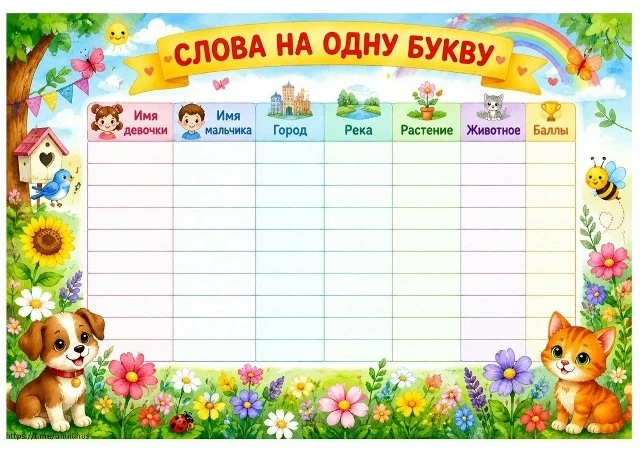 Цветные бланки для игры в слова 

Автор

❤️ = СПАСИБО за наши полезные находки!
 С Началка В.С.  под