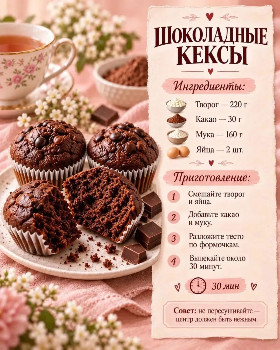 Шоколадные кексы